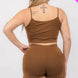 Plus Size Solid Ribbed Cami Top And Shorts Set