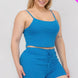 Plus Size Solid Ribbed Cami Top And Shorts Set