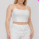 Plus Size Solid Ribbed Cami Top And Shorts Set