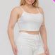 Plus Size Solid Ribbed Cami Top And Shorts Set