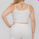 Plus Size Solid Ribbed Cami Top And Shorts Set
