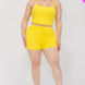 Plus Size Solid Ribbed Cami Top And Shorts Set