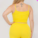 Plus Size Solid Ribbed Cami Top And Shorts Set