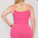Plus Size Solid Ribbed Cami Top And Shorts Set