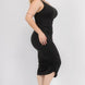 Plus Size Sexy Solid Color Ruched One Shoulder Midi Bodycon Dress