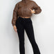 Snap Button Padded Crop Jacket