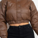 Snap Button Padded Crop Jacket