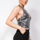 Surplice Halter Sequin Top