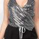 Surplice Halter Sequin Top