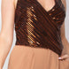 Surplice Halter Sequin Top