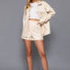 Long Slv Faux Leather Shacket