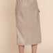 Faux Leather Midi Cargo Skirt