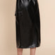 Faux Leather Midi Cargo Skirt