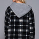 Plaid Print Hoodie Fleece Jacket