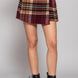 Wrap Plaid Jacquard Skort