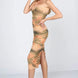Tie dey printed mesh mini dress
