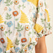 Printed elastic waistband short sleeve top