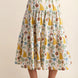 Printed long elastic waistband skirt with side pockets