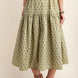 Printed tired midi skirt