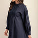 Long sleeve mini dress with lace detail