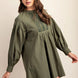 Long sleeve mini dress with lace detail