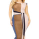 Plus knitted sleeveless colorblock waist tie dress