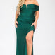 Plus off shoulder party maxi dress