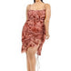 Plus Wild Animal Print Cami Strap Ruffle Hem Dress