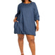 Washed Denim Bubbled Dress
