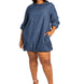 Washed Denim Bubbled Dress