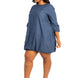 Washed Denim Bubbled Dress