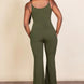 Ribbed Sleeveless Wide Leg Jumpsuit