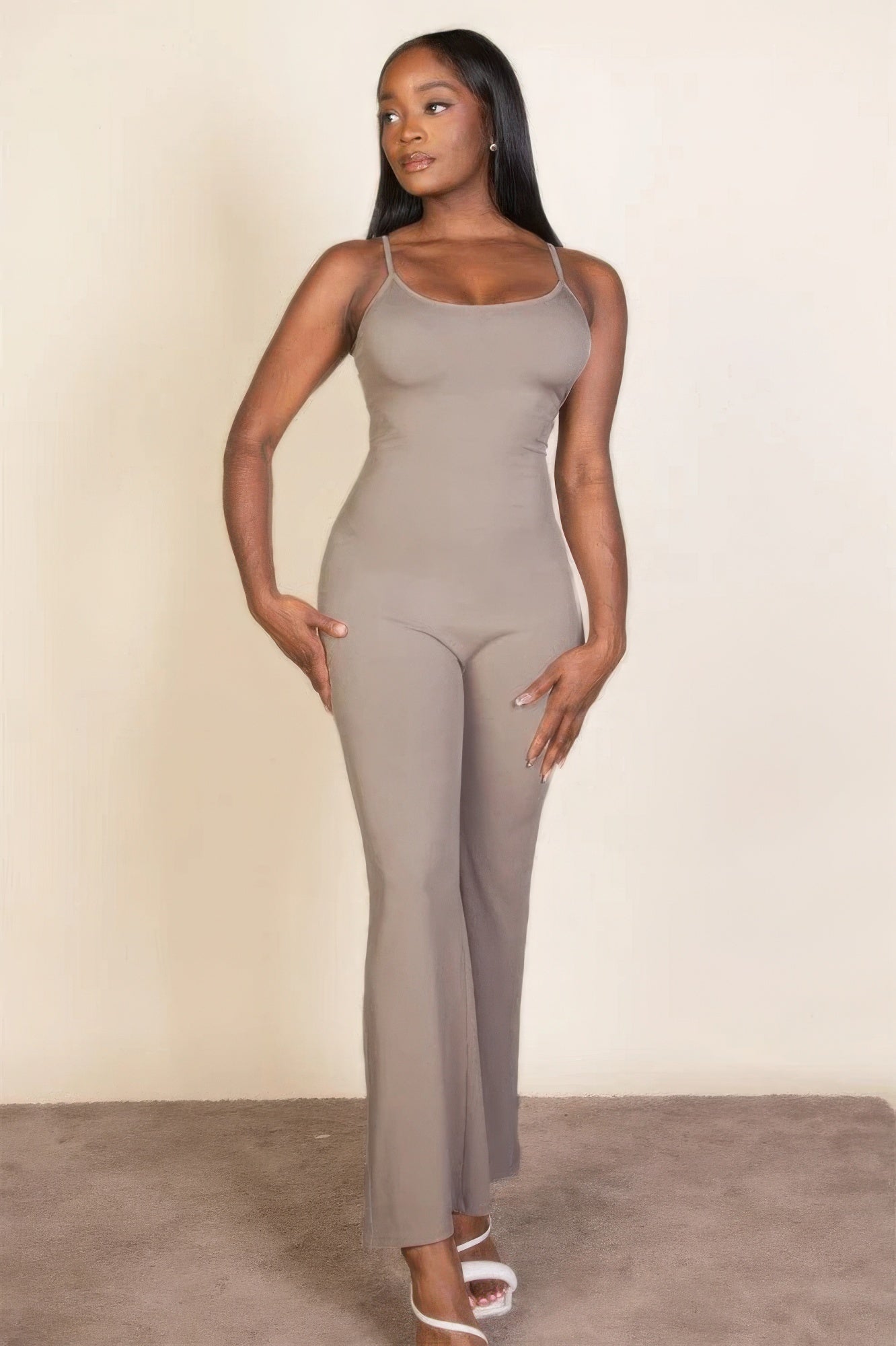 Ribbed Sleeveless Wide Leg jumpsuit