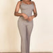 Ribbed Sleeveless Wide Leg jumpsuit