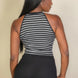 Stripe Knit Halter Sleeveless Top