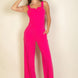 Notched Neck Cami Jumpsuit