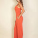 Notched neck cami jumpsuit
