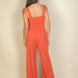 Notched neck cami jumpsuit