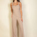 Notched neck cami jumpsuit
