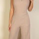 Notched neck cami jumpsuit