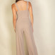 Notched neck cami jumpsuit