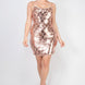 Sequin-studded crisscross back mini dress