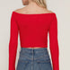 Long flare slv off shoulder sweater