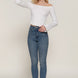 Long flare slv off shoulder sweater