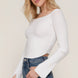 Long flare slv off shoulder sweater