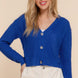 Long slv v-neck sweater cardigan
