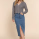 Long slv v-neck sweater cardigan