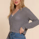 Long slv v-neck sweater cardigan