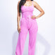 Washed Jumpsuit With Adjustable Ankle