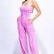 Washed Jumpsuit With Adjustable Ankle